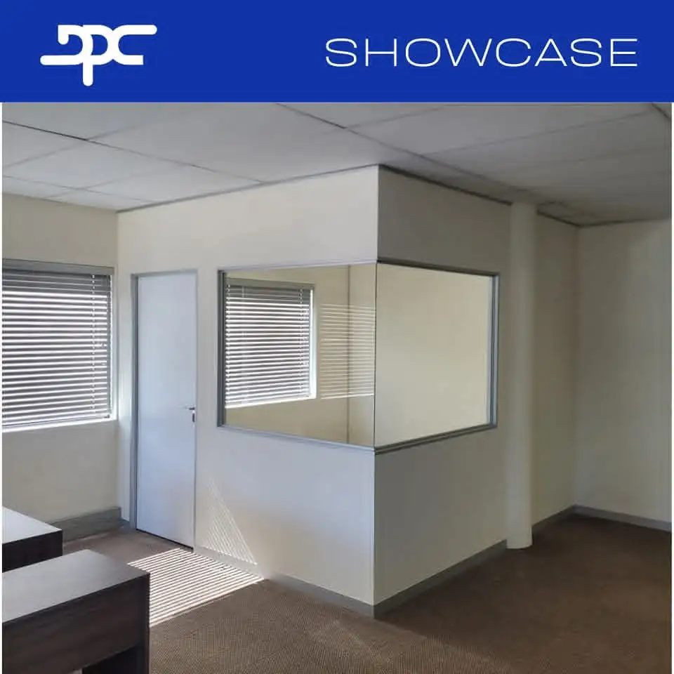 Finished interior project showing completed ceiling and surface work