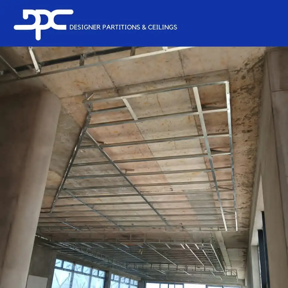 Detailed bulkhead ceiling installation work