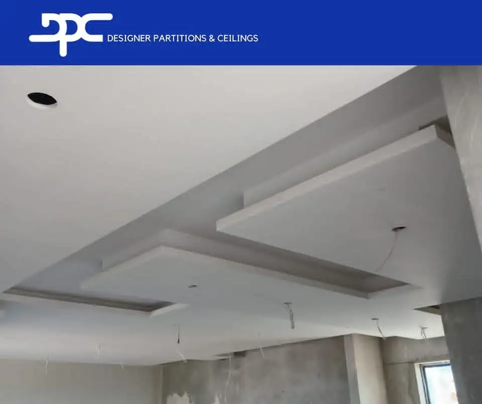 Bulkhead framing and ceiling detail during installation
